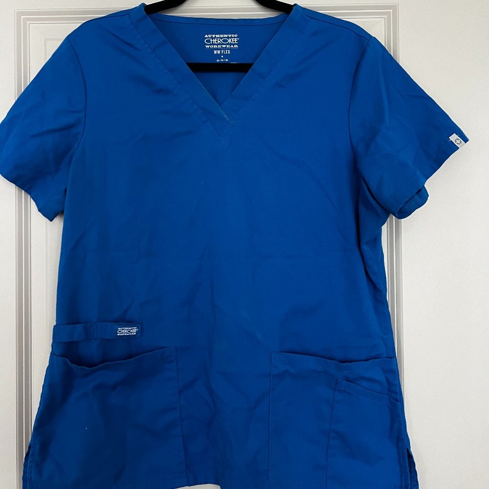 Royal Blue Scrub Top